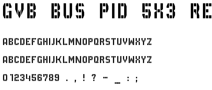 GVB Bus PID 5x3 Regular font